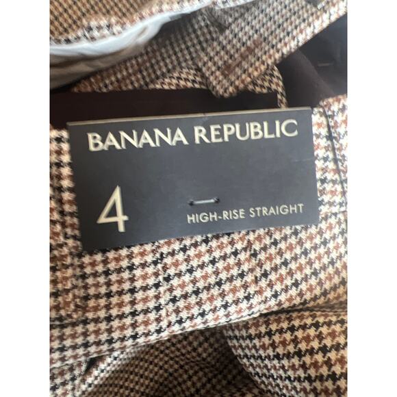 Banana Republic Lido Italian Wool Micro Houndstooth Pant NWT Size 4 - Picture 3 of 4